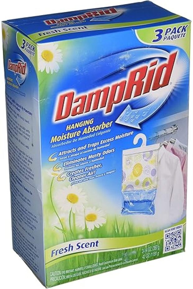 DampRid Hanging Moisture Absorber Fresh Scent 14 Oz Bags 3 Ea 14 ounce Multicolor