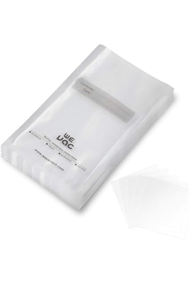 Wevac Vacuum Sealer Bags 100 Pint 6x10 Inch for Food Saver, Seal a Meal, Weston. Commercial Grade, B