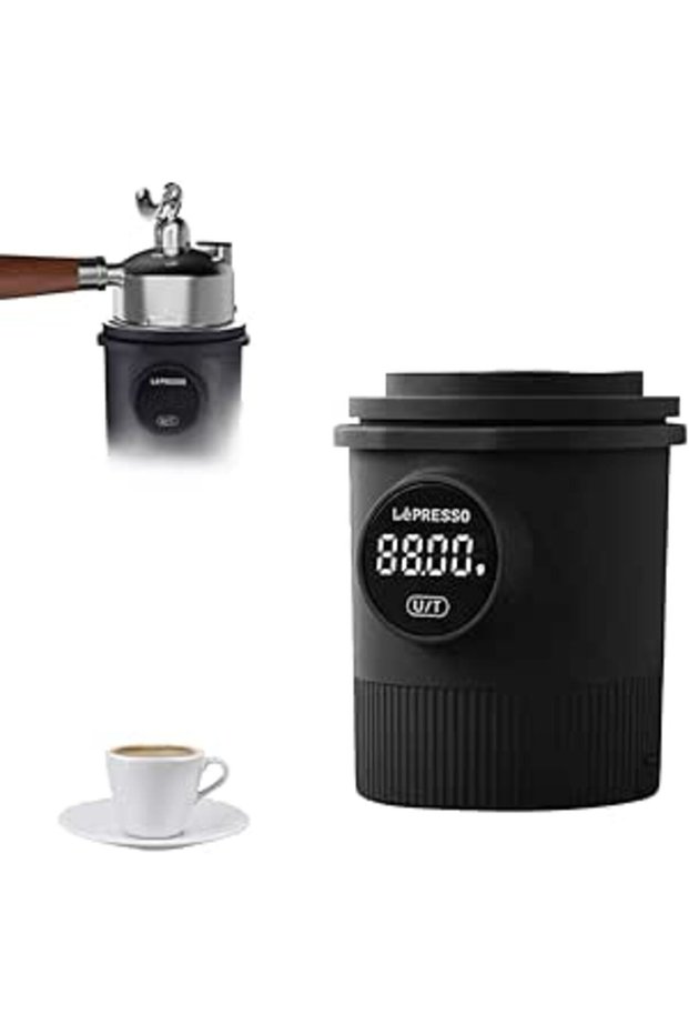 LePresso Dosing cup scale 500g, 850mAh Rechargeable Battery, Compatible with 58mm Portafilter, g/oz/