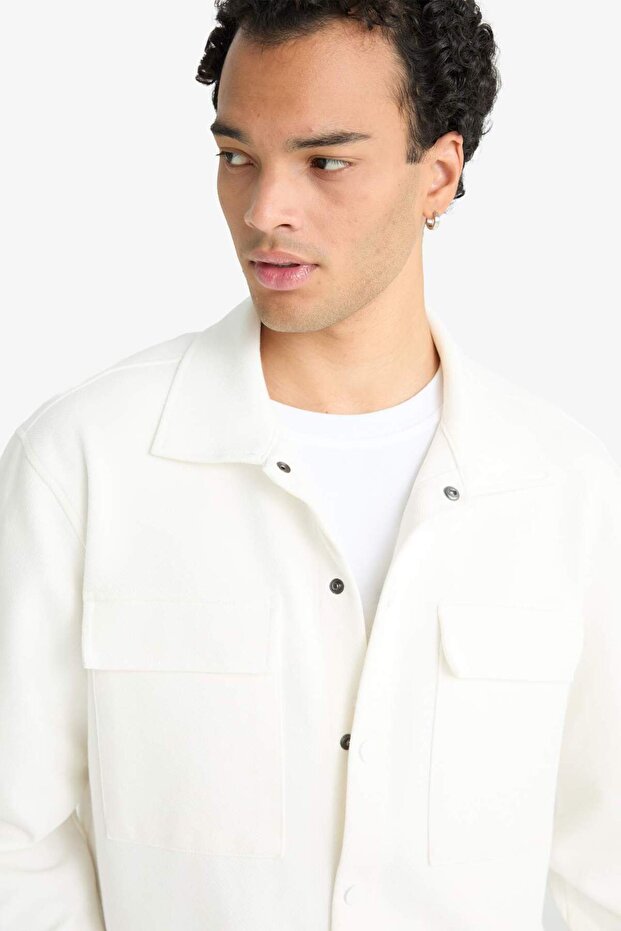 Regular Fit Twill Uzun Kollu Gömlek E7689AX25AU - 4