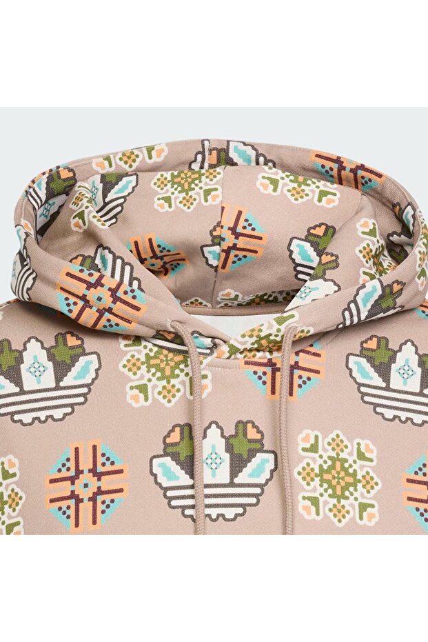 Tile Allover Print Loose Erkek Sweatshirt - 4