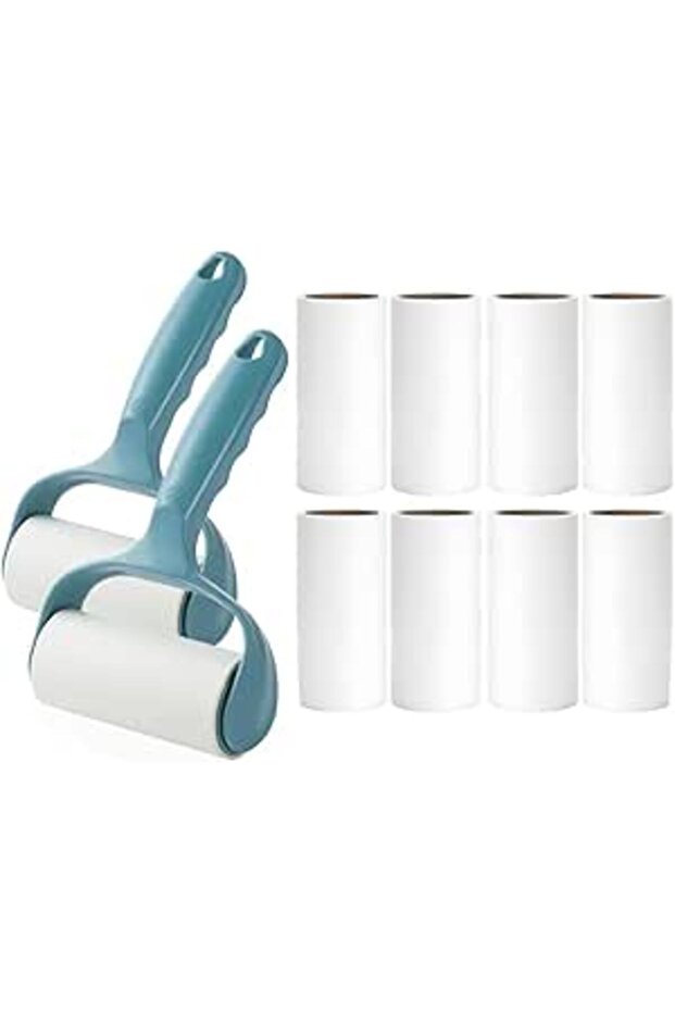HEXAR® Lint Rollers 2pc Combo Pack 10 Refills 250 Sheets for Pet Hair Super Sticky Lint Removal Rol
