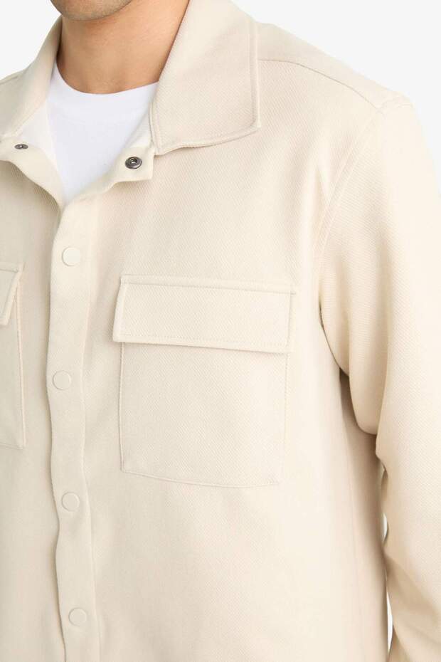 Regular Fit Twill Uzun Kollu Gömlek E7689AX25AU - 5