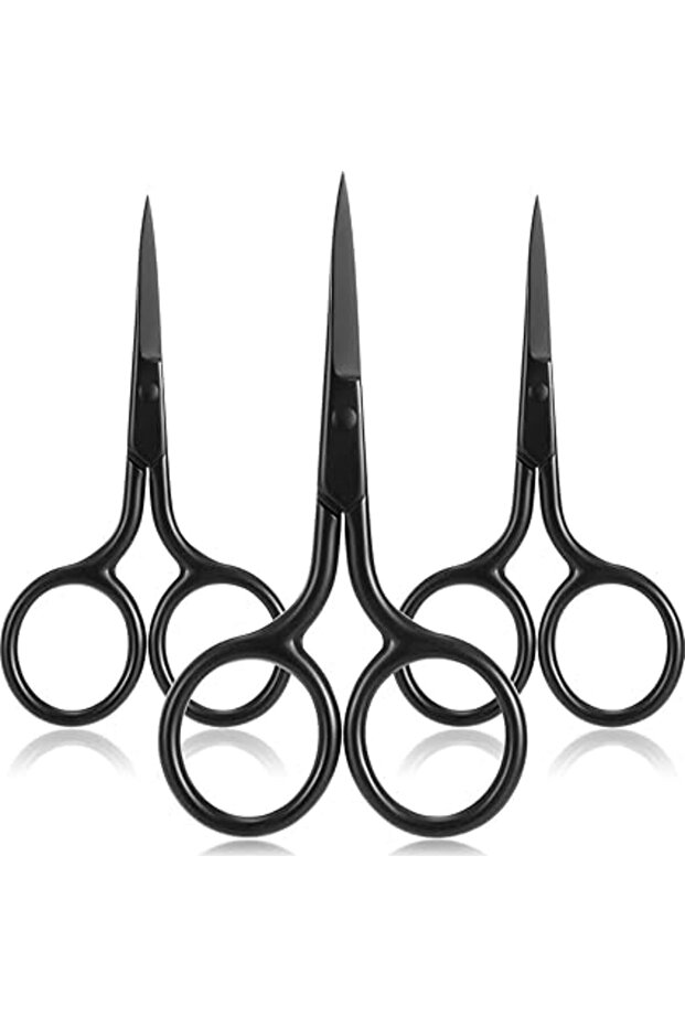Mudder 3 Pack Small Nose Scissors Facial Hair Scissors Mini Beauty Scissors Stainless Steel Trimming
