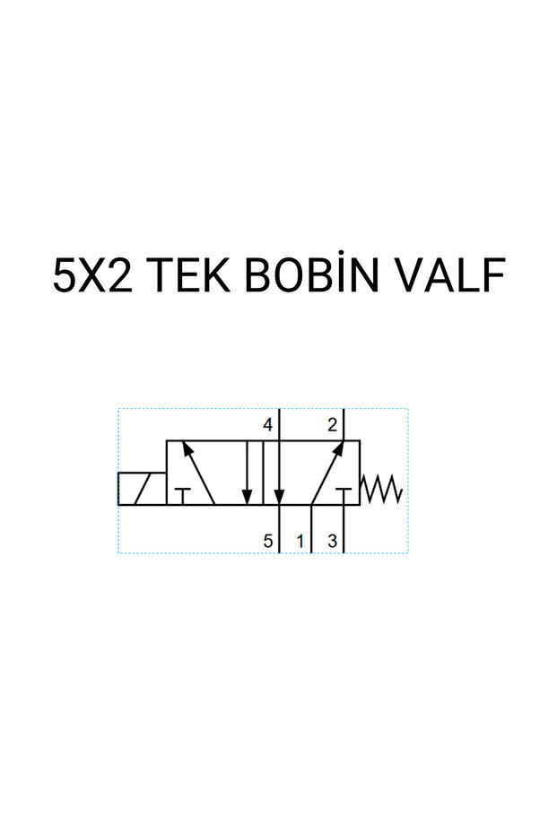 5X2 1/4" 12 VOLT TEK BOBİN PNÖMATİK SELENOİD VALF - 2