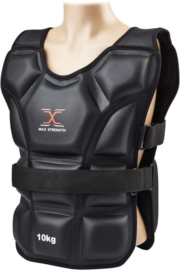Weight Vest 10kg, 15kg, 20kg, Adjustable Weighted Vest for Men Women Weight Loss Gym Ru