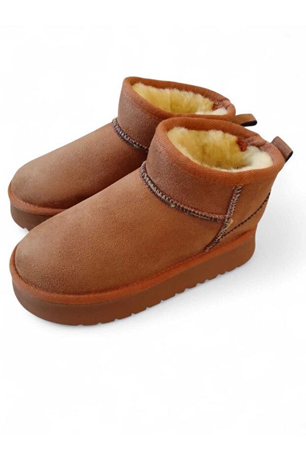 Çocuk Taba Kalın Tabanlı Yüksek Taban Süet Bot - 4