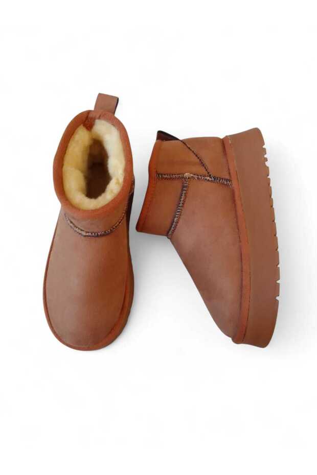 Çocuk Taba Kalın Tabanlı Yüksek Taban Süet Bot - 2