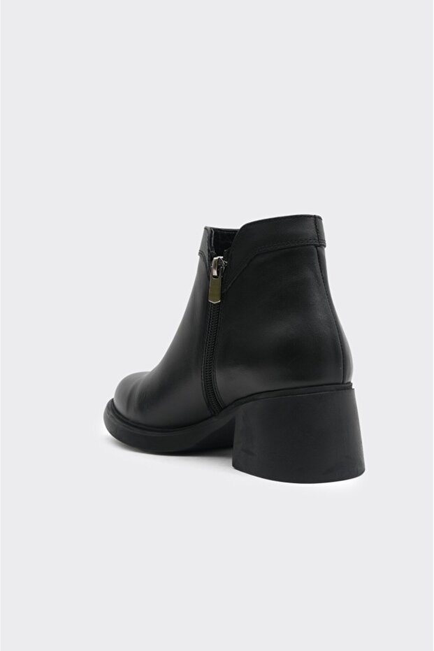 Hakiki Deri Fermuarlı Kadın Bot - 4