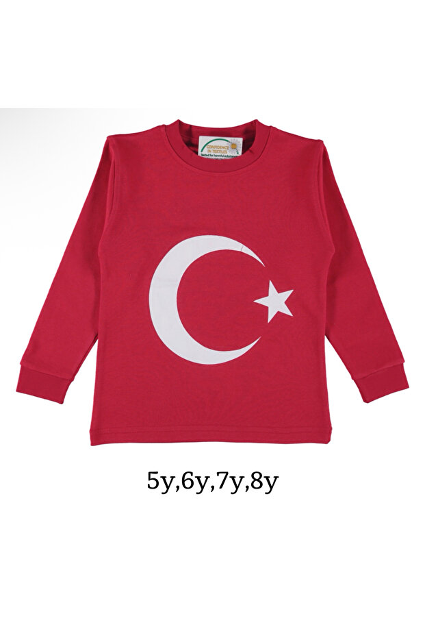 Moon Star Long Sleeve Sweatshirt 5Y,6Y,7Y,8Y (It Is Recommended to Order One Size Larger.)