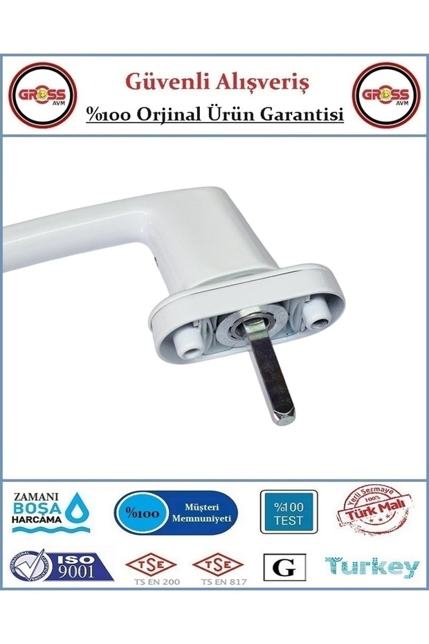 Pimapen Pencere ve Balkon Kapı Kolu - Anahtarlı Kilitli - Tekli - 3