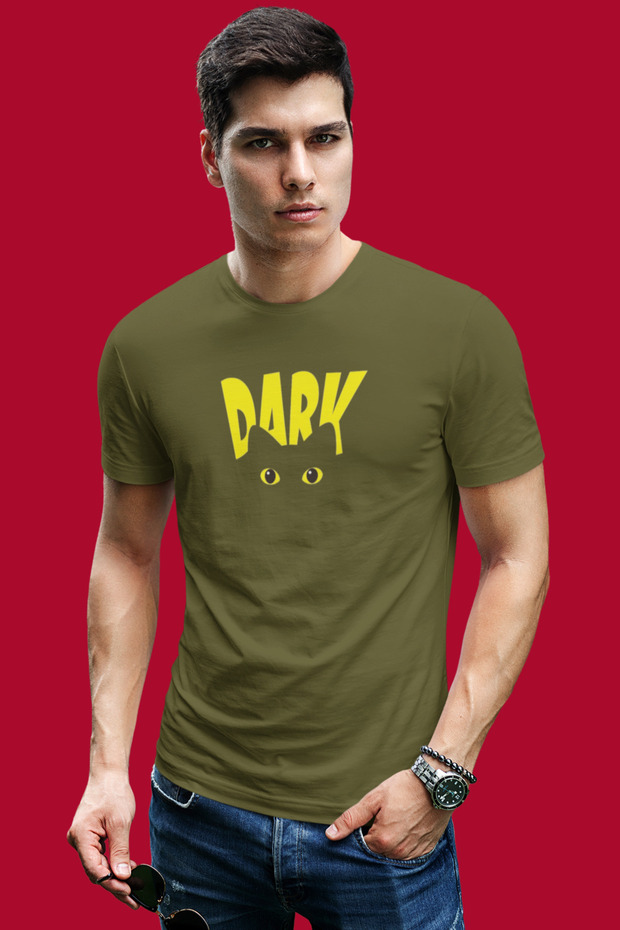 Dark Cat Printed / Unisex T-Shirt with Different Color Options / 95% Cotton Premium Quality / Regular Fit