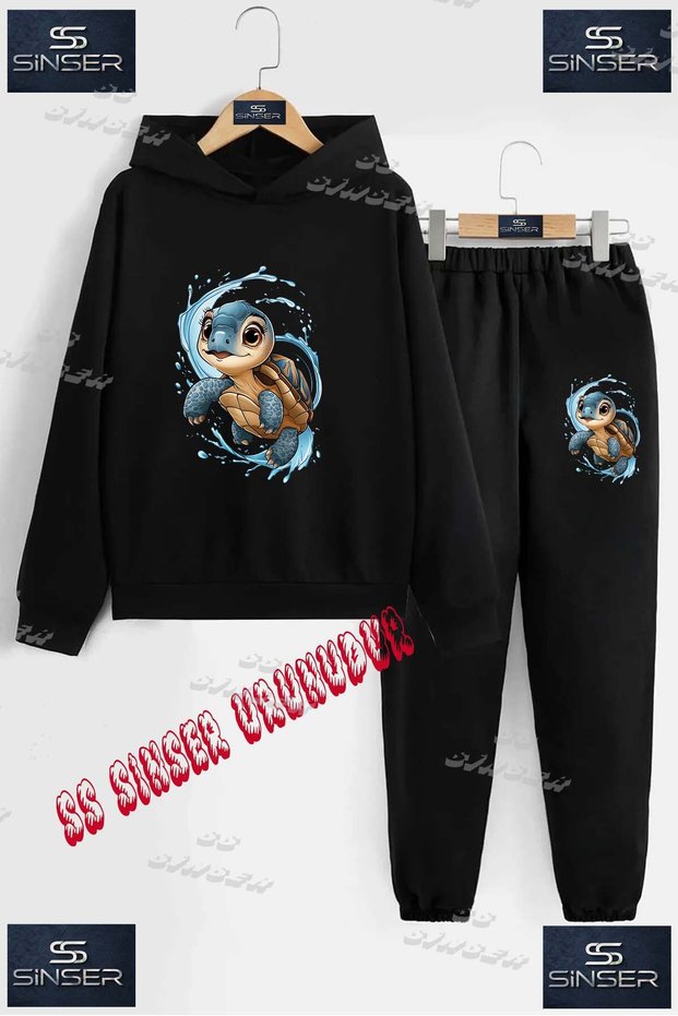 Children's Unisex Hooded Tracksuit Set with the Print "Karette Karetta Su Icende"