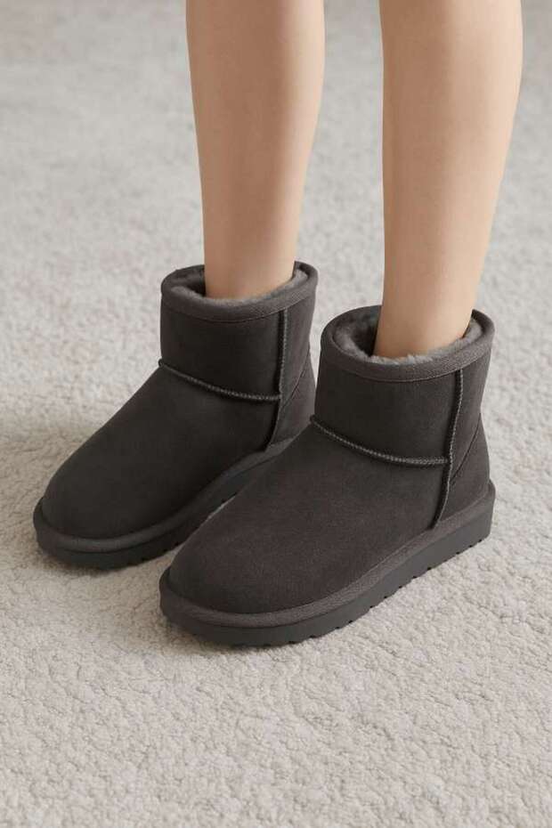 Kışlık | Classıc Bilekte Kadın Bot | Ortopedik Taban - 1