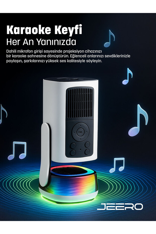 K6 Dual Microphone Karaoke Projector(Türkçe Menü Android13) - 5