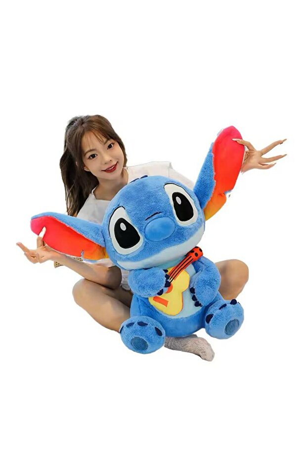 Stitch Peluş Oyuncak Dev Büyük Boy-Gitar Çalan Model - 2