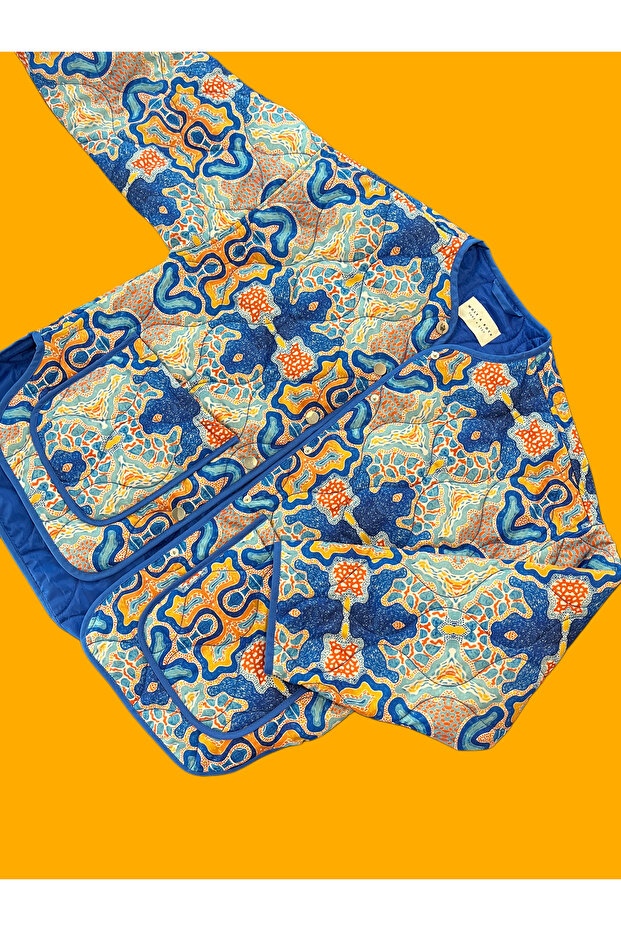 Renkli Kapitone Ceket - 4