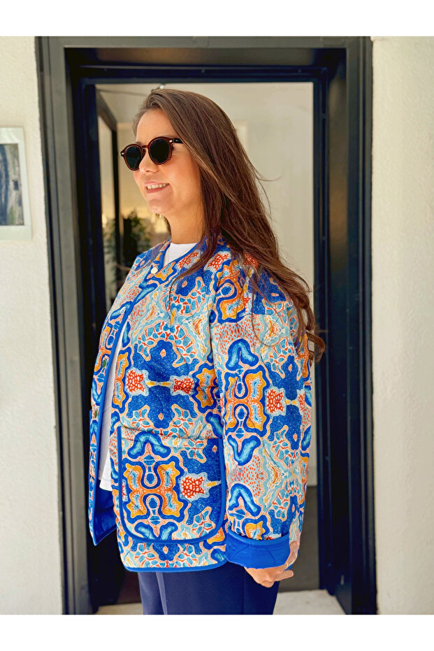 Renkli Kapitone Ceket - 1