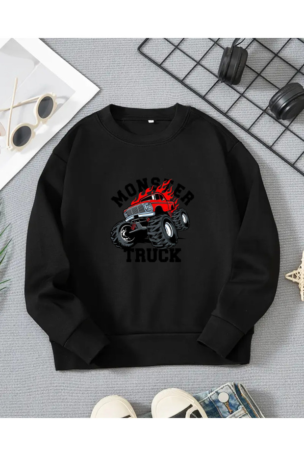 Truck Printed Long Sleeve T-Shirt for Children