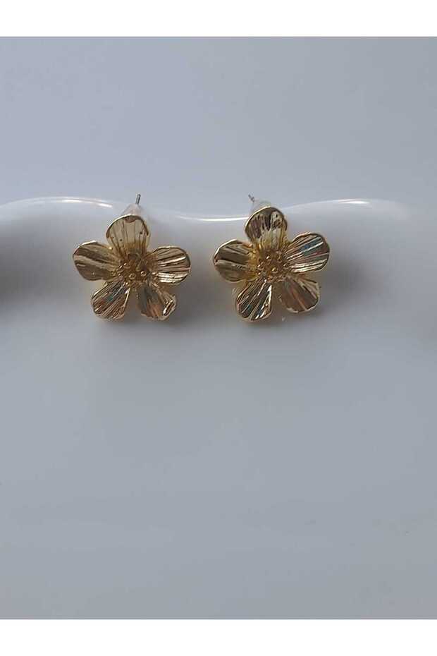 Mini gold cicek küpe - 3