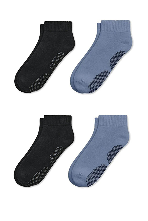 4-Pack of Organic Cotton Pilates, Yoga and Dance Socks