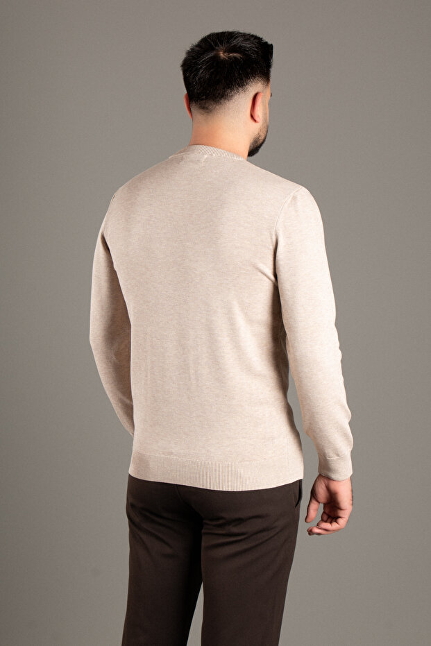 ERKEK BEJ BASİC O YAKA TRİKO - 5