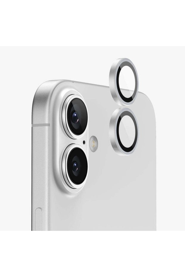 iPhone 17 Compatible Metal Framed 9H Tempered Glass Camera Lens Protector Crystal Clear