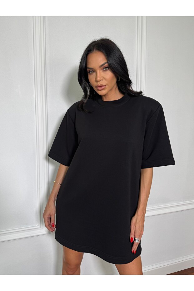 Tricou tip rochie oversized EIRINI, cu umeri structurați - 1