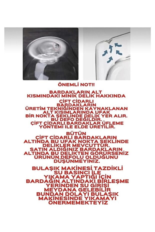 2 Adet Çift Camlı Çift Çidarlı Borosilikat Isı Yalıtımlı Modern, Şık Kulplu Kupa Fincan 200ml - 3