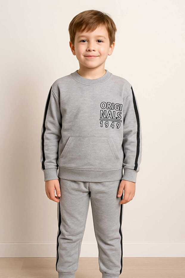 Flat Bottom-Top Children's Tracksuit Set