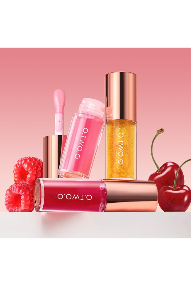 FASHIONISTADEAL O.TWO.O PLUMP SHINY CRYSTAL LIP GLOSS (ROSEWOOD 02, 4GRAMS)