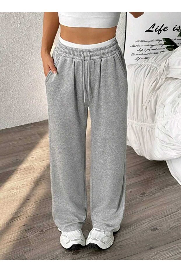 Women's Baggy Oversized Plus Size Sportswear Quality Loose Fit Stretchy Comfortable Fabric Sweatpants 22094