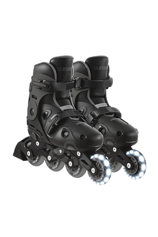 Go Skates Kids Adjustable Inline Skates – Outdoor Training Skating Shoes Size 34-37 – Grey