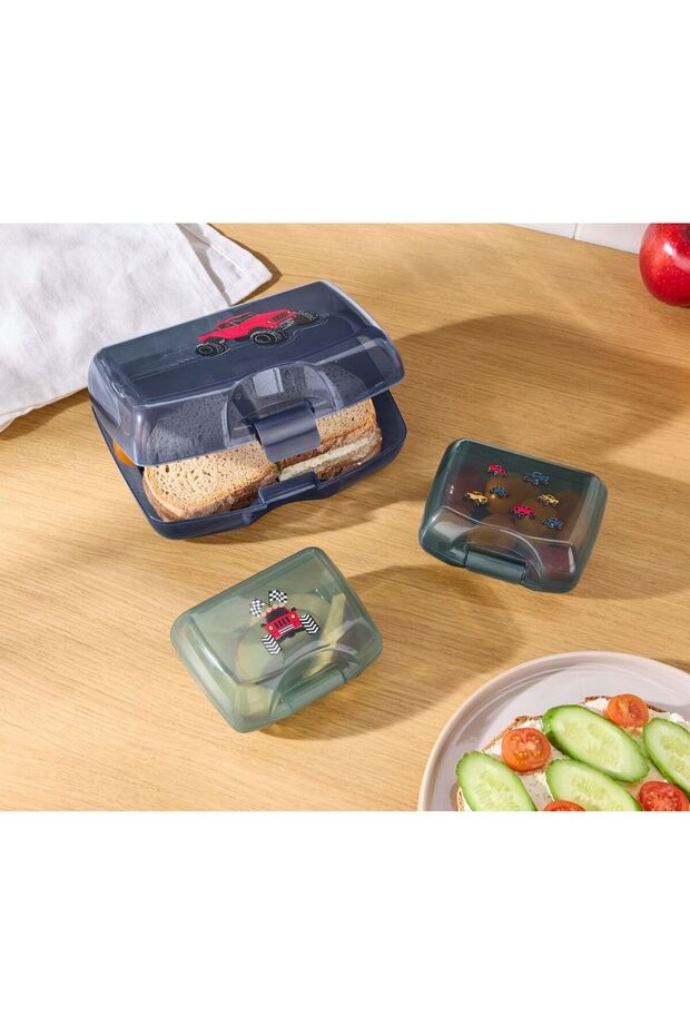 صندوق غداء، للأولاد، 3 قطع - 1