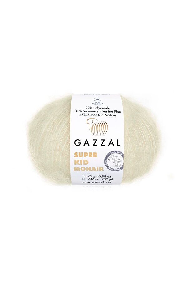 Super Kid Mohair 25 Gr 200 Mt %70 Kid Mohair %30 Silk Fine Knitting Yarn-64437-1 Piece