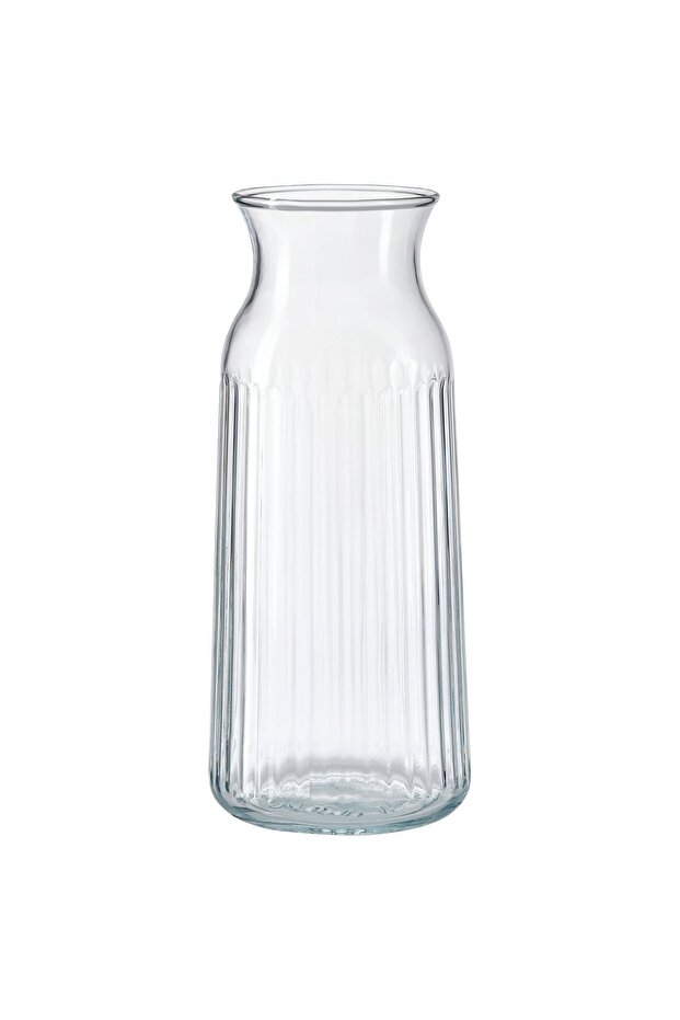 VARDAGEN Carafe, clear glass/patterned, 1.0 l