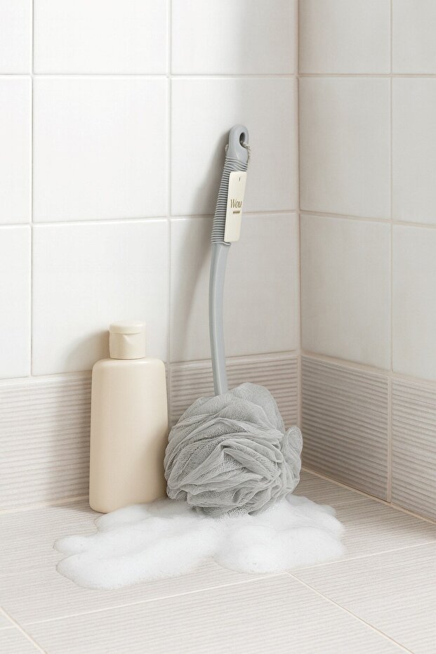 Plastic Long Handle Bath Loofah – Deep Cleaning and Convenient Use Vch-6585