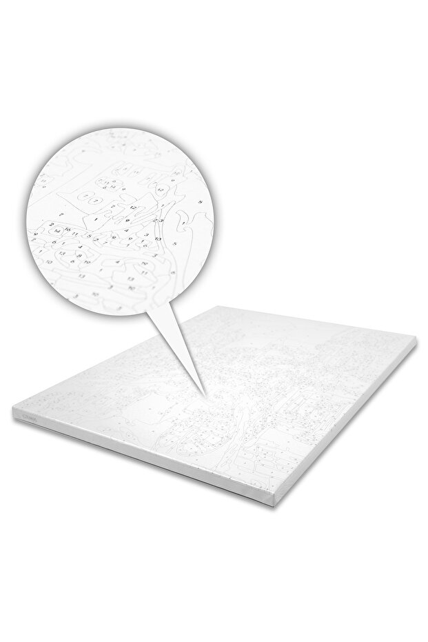 Paint by numbers kit with frame, art brushes and Eiffel tree. - 8