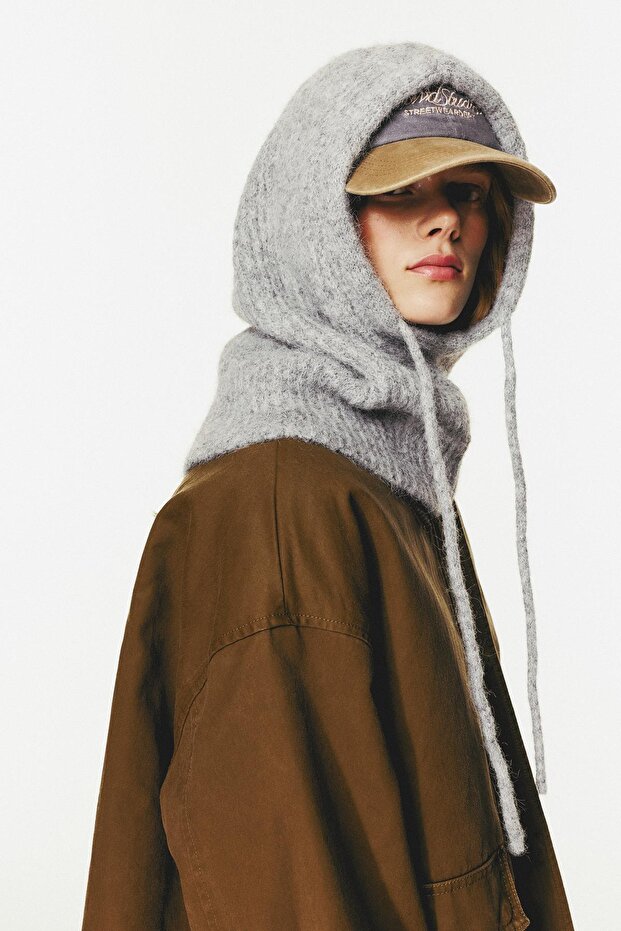 Kalın örgülü balaklava - 1