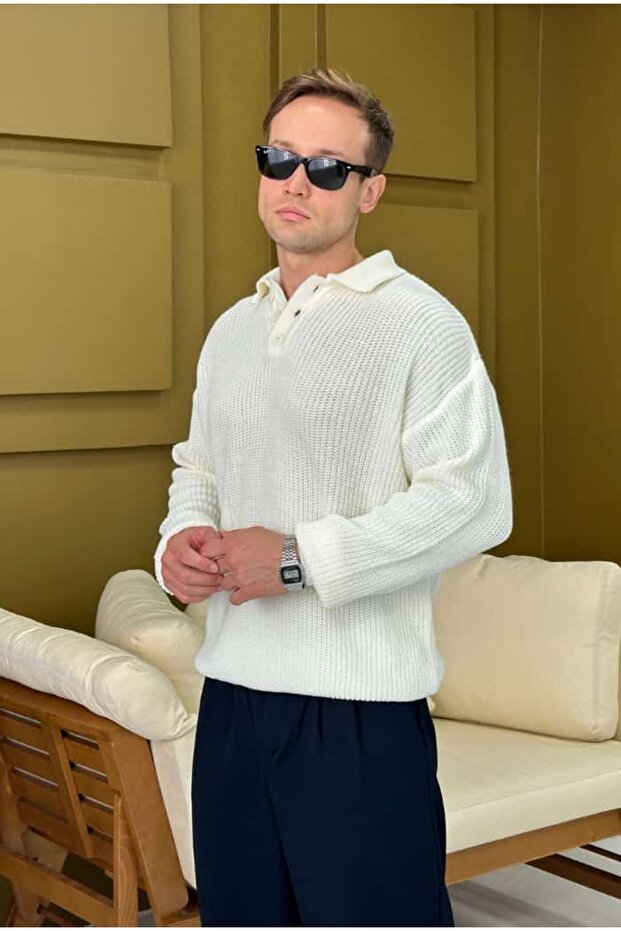 Polo Yaka Oversize Kazak - 5