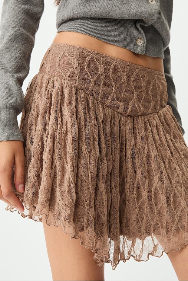 Dantel mini etek - 3
