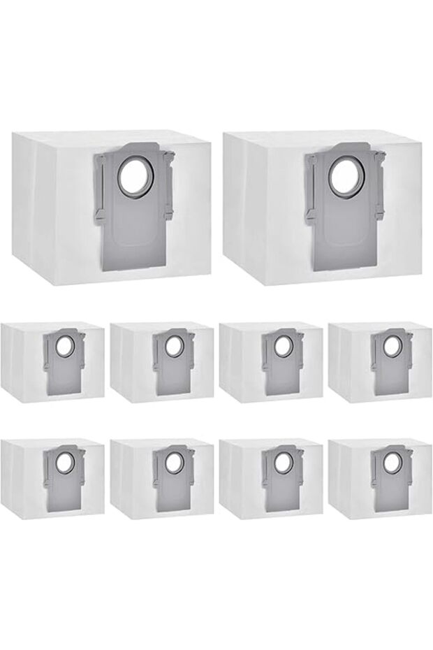 Ecnaka 10 Pack Dust Bag for Roborock S7 MaxV Ultra, Q5+, Q7+, Q7 Max+ Auto-Empty Dock Robot Vacuum,2