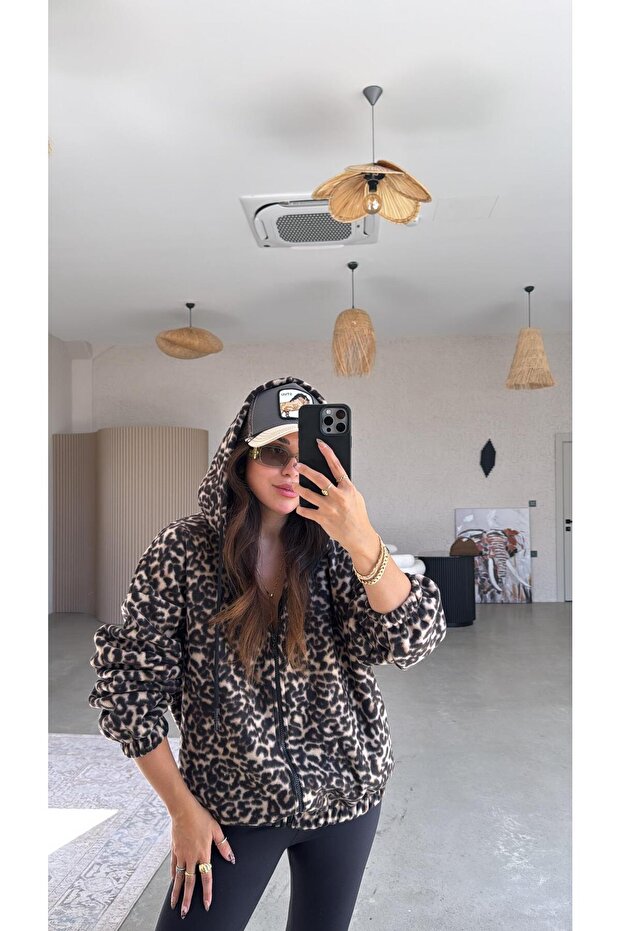 Leopar Polar Ceket - 3