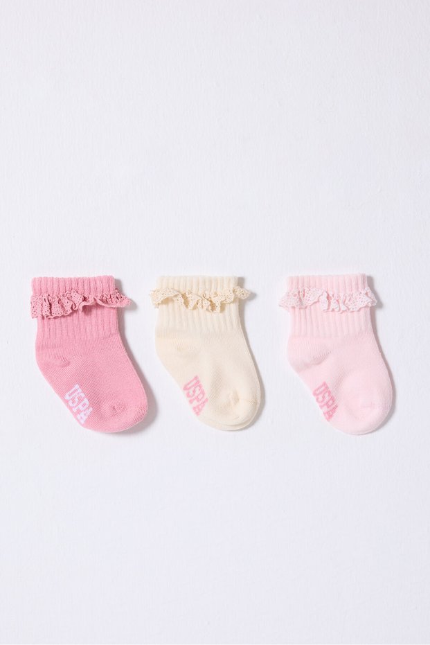 U.S. Polo Assn Baby Girl Pink Socks