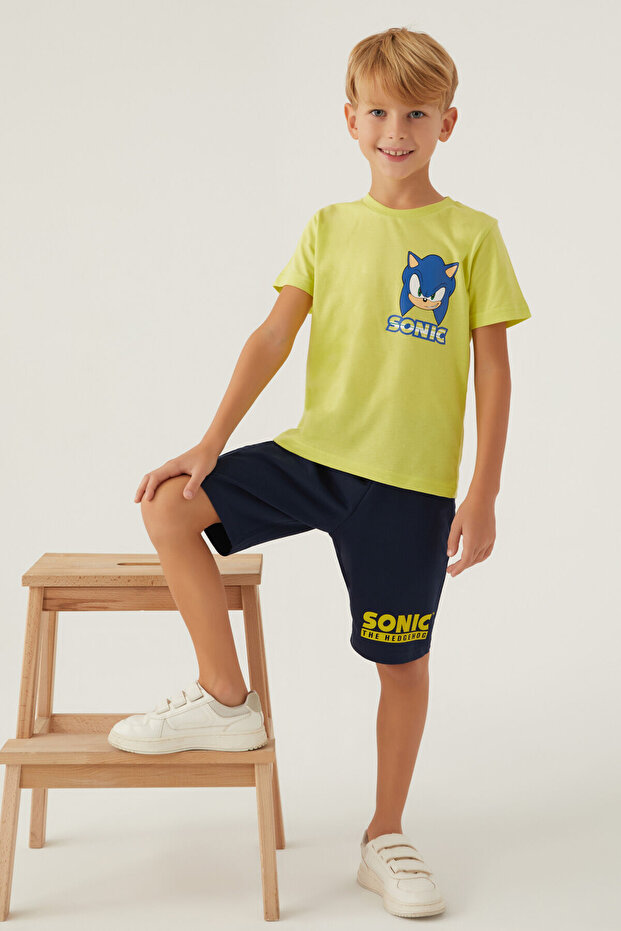 Modern Boy's Green Bermuda Suit
