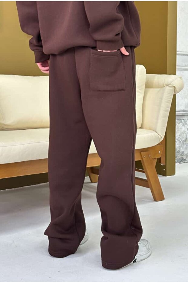 Kışlık-Basic Premium Ayarlanabilir Paça Baggy Eşofman - 5