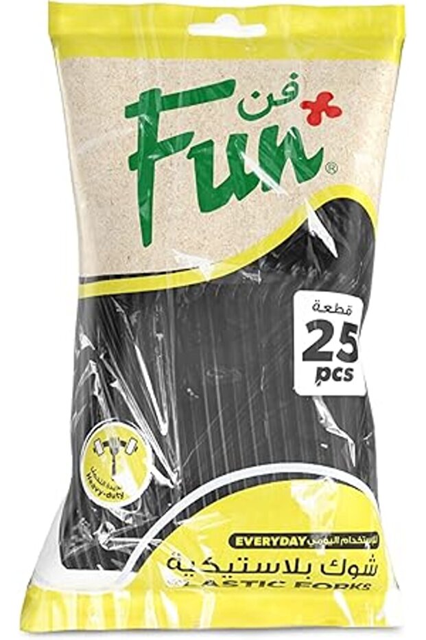 Fun® Heavy-Duty Plastic Fork set Black Fork Set - Ideal for Eating Salad, Dessert, Appetizer, Fruit