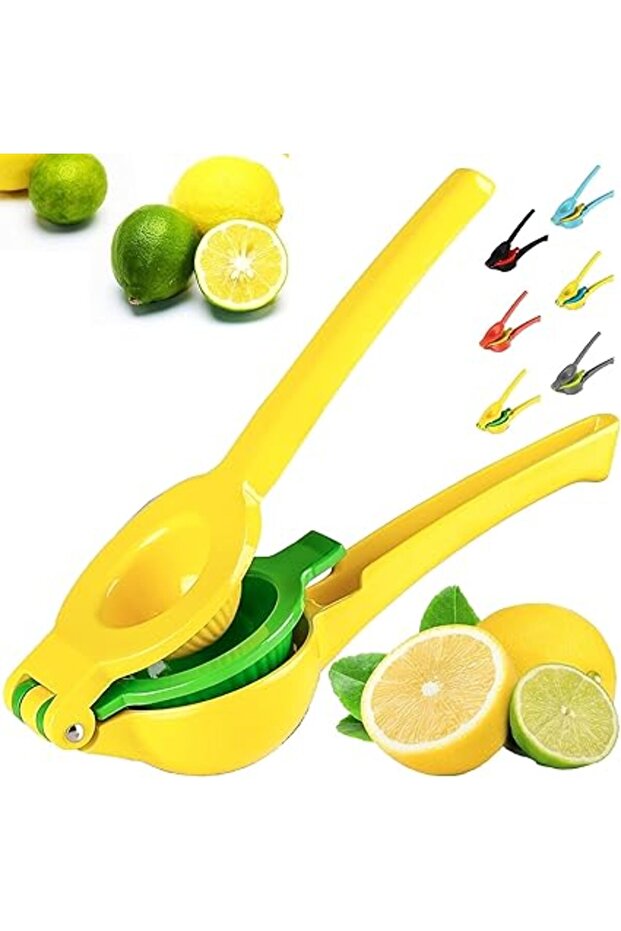 JUNARIS Metal 2-In-1 Lemon Lime Squeezer - Hand Juicer Lemon Squeezer Gets Every Last Drop - Max Ext - 1