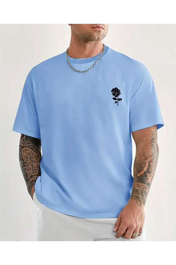 Men's Rose Printed T-Shirt