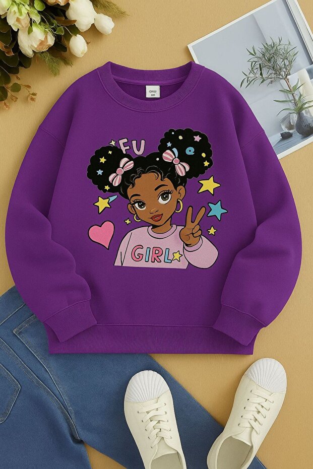 Girls Printed Unisex Children's Sweat